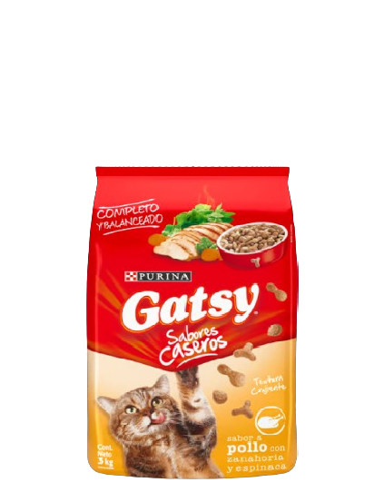 Purina Gatsy Sabor A Pollo Con Zanahoria Y Espinaca 3 Kg