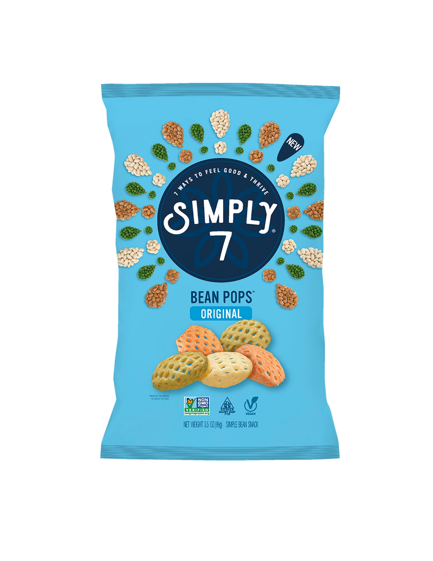 Simply 7 bean pops original - pops de frijoles 99g