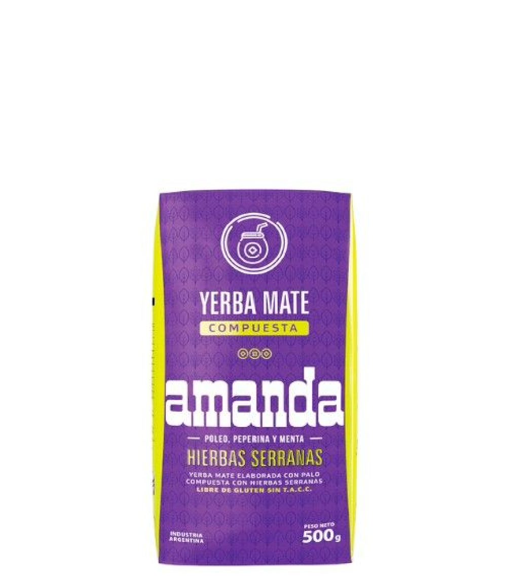 Amanda Yerba Mate Compuesta Poleo, Peperina Y Menta 500g