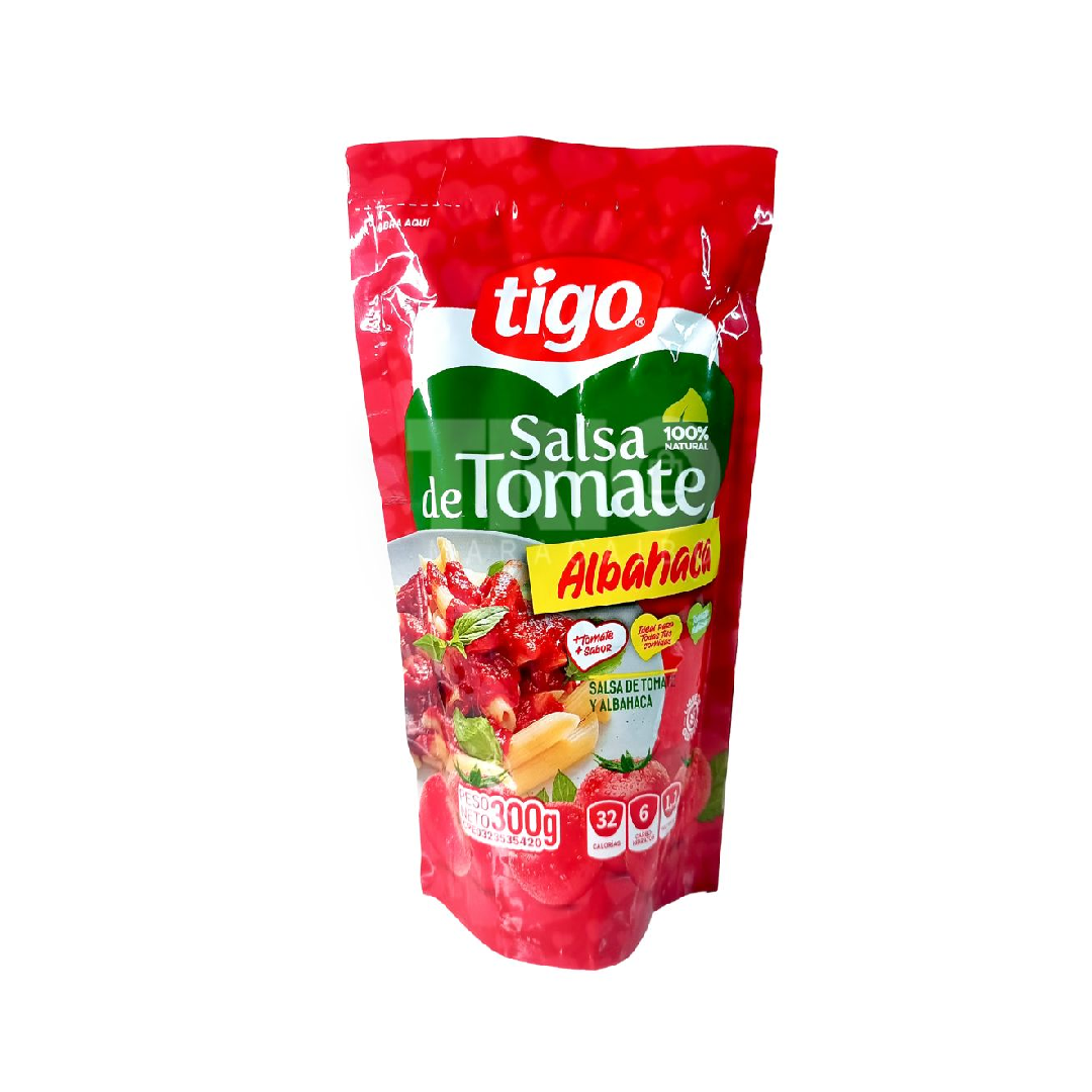 Tigo Salsa De Tomate Albahaca 300g