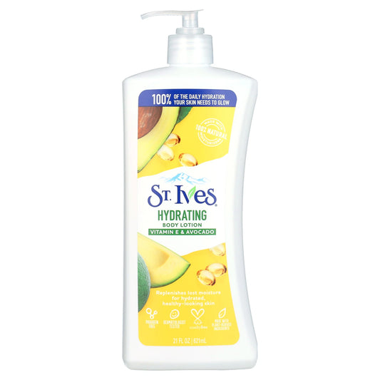 St. Ives Loción corporal hidratante, vitamina E y aguacate