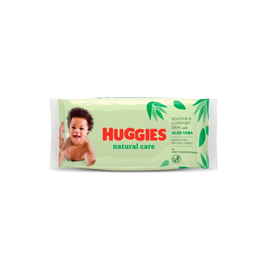 Huggies Natural Care Aloe Vera 56 Wipes-Toallas Humedas Huggies