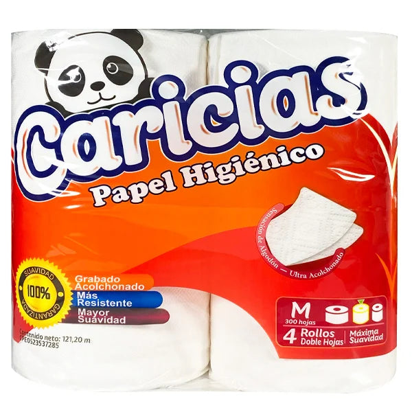 CARICIAS Papel higiénico de 300 hojas