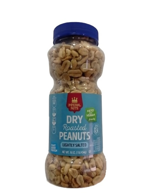 Imperial nuts dry roaested peanuts - Maní tostado, seco y ligeramente salado 454g.