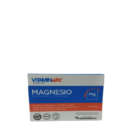 VitaminWay Nutrition Magnesio con Potasio y Vitamina B6 60 cápsulas