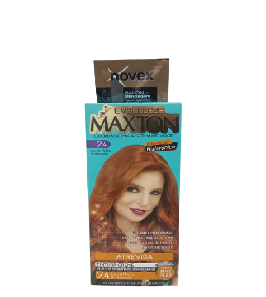 Embelleze Maxton Tinte 7.4 Louro Medio Acobreado - Rubio Médio Cobrizo