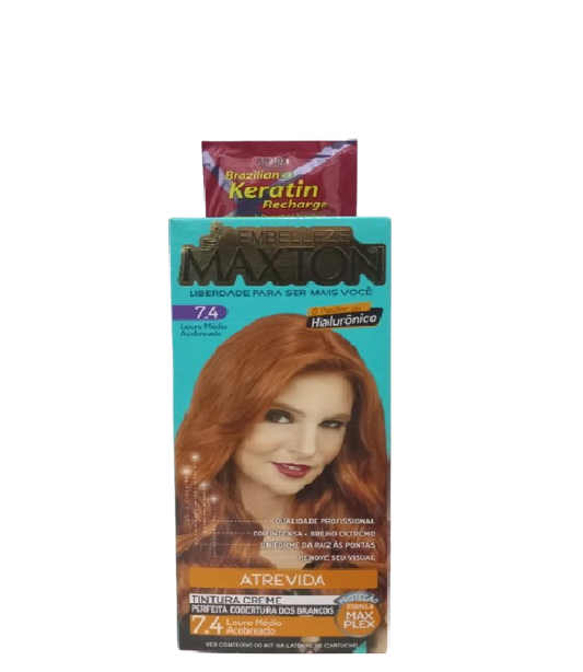 Embelleze Maxton Tinte 7.4 Louro Medio Acobreado - Rubio Médio Cobrizo