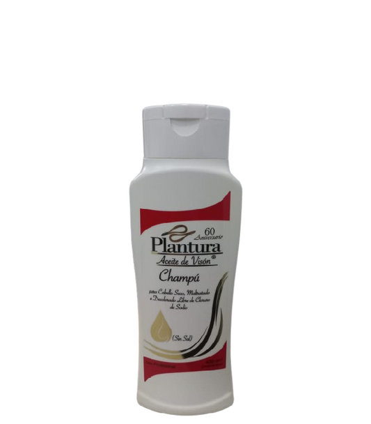 Plantura Champú para cabello seco y maltratado con aceite de visón 400ml