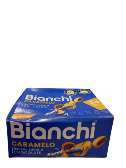 Bianchi Caramelo relleno sabor a chocolate contiene 24 unidades 336g