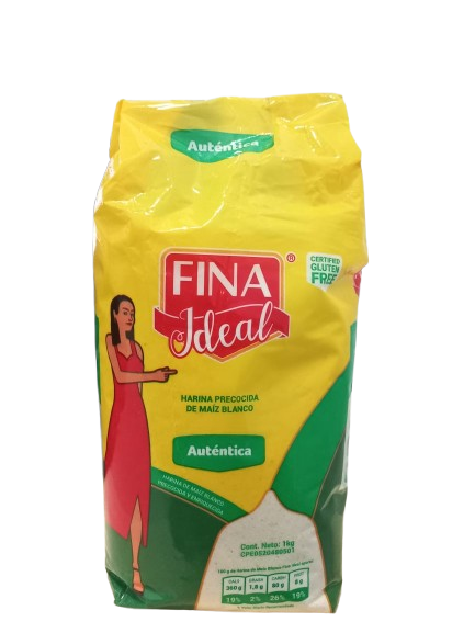 Fina Ideal Auténtica harina precocida de maíz blanco 1kg