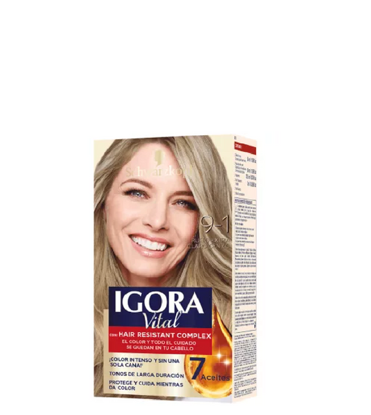Schwarzkopf Igora Vital Tinte 9-1 Rubio Extra Claro Cenizo