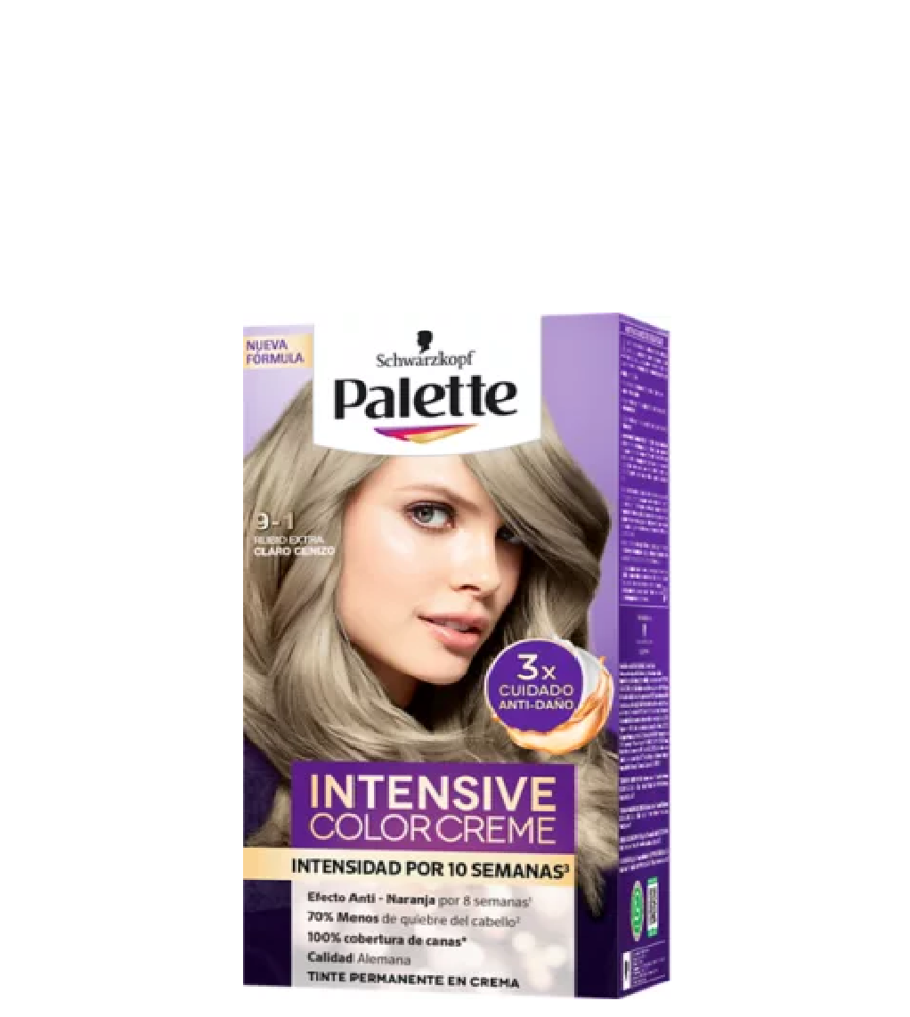 Schwarzkopf Palette Tinte 9-1 Rubio Extra Claro Cenizo