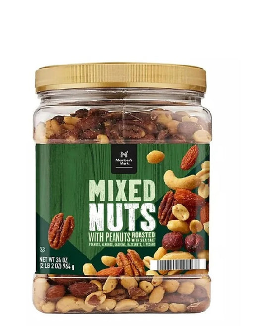 Nueces Mixtas Tostadas y Saladas con Maní Member´s Mark