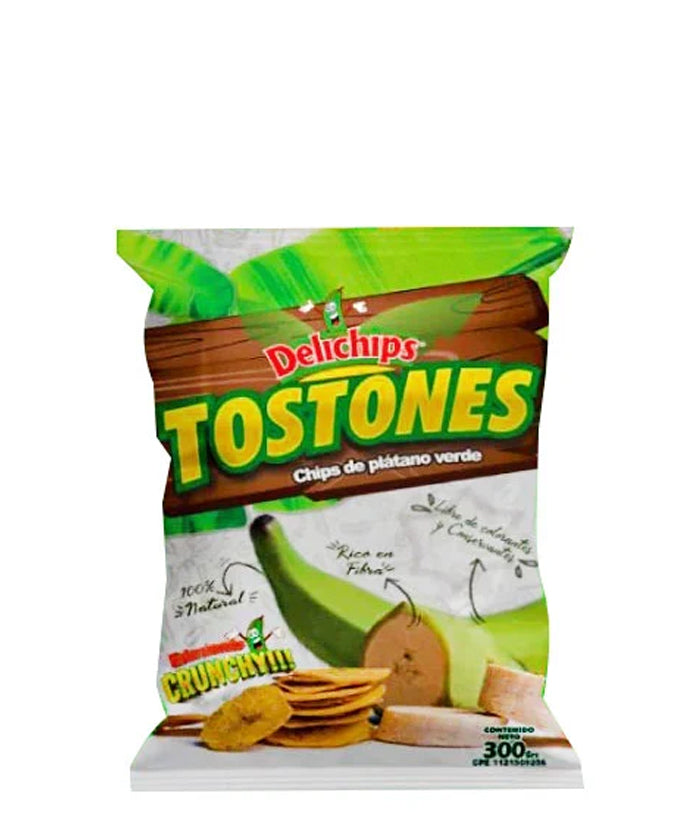 Delichips Tostones Chips De Plátano Verde 300g