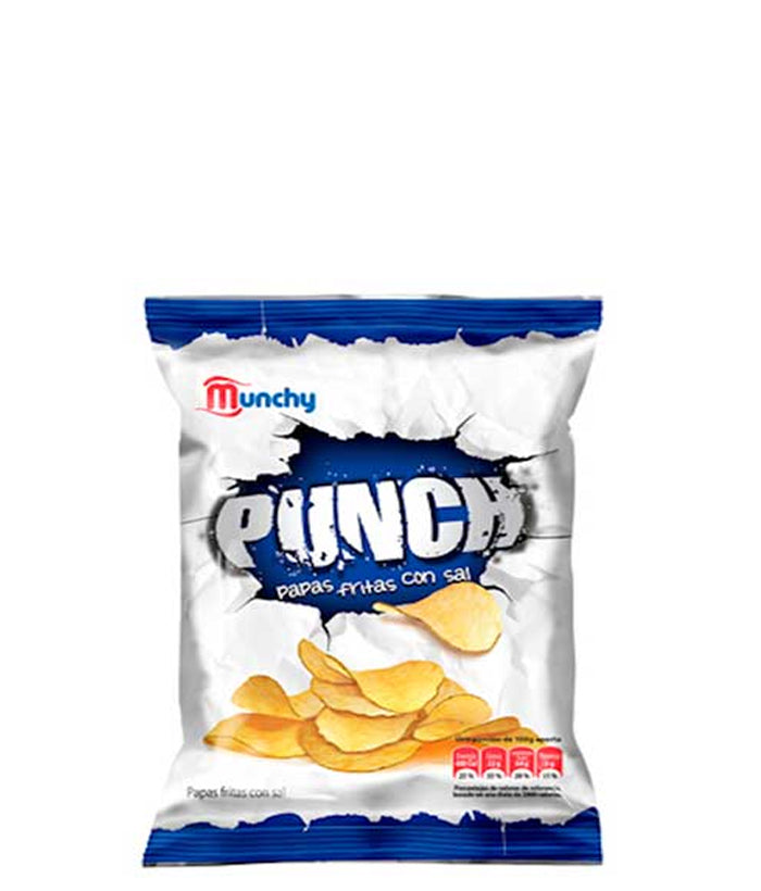 Munchy Punch Papas Fritas Con Sal Marina 80g