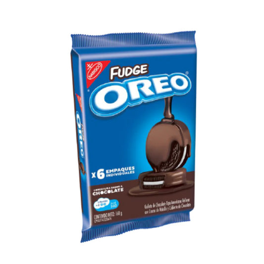 Nabisco Oreo fudge 6 empaques individuales 168g