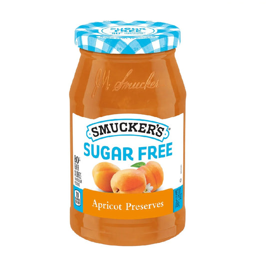 SMUKCKERS sugar free apricot preserves  -  sin azucar mermelada de durazno 361 g