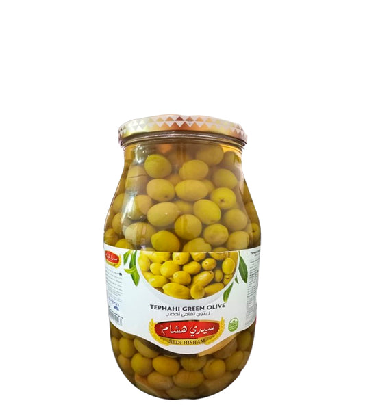 Sedi Hisham Tephahi Green Olive - Aceitunas verdes 2kg