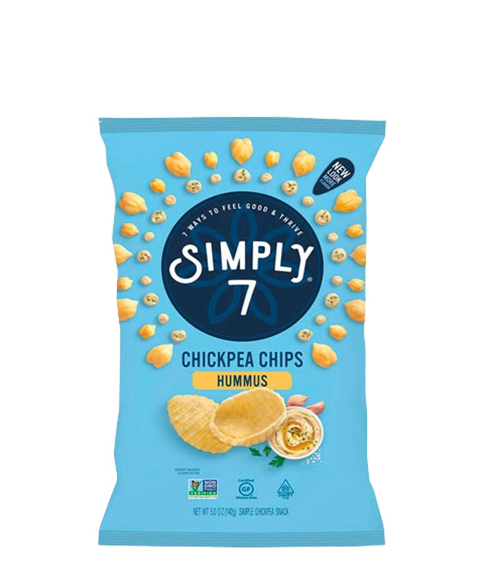 Simply 7 Chickpea Chips Hummus - Papas Fritas Sabor A Garbanzos y Hummus 142g