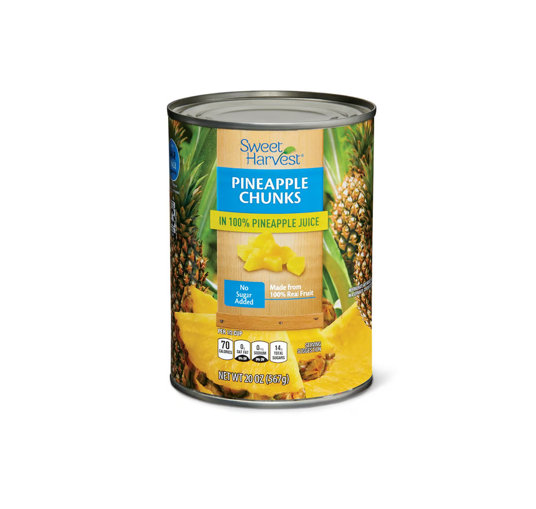 Sweet Harvest Pineapple Chunks 567g