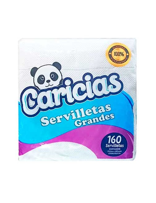 Caricias Servilletas Grandes 160 Und