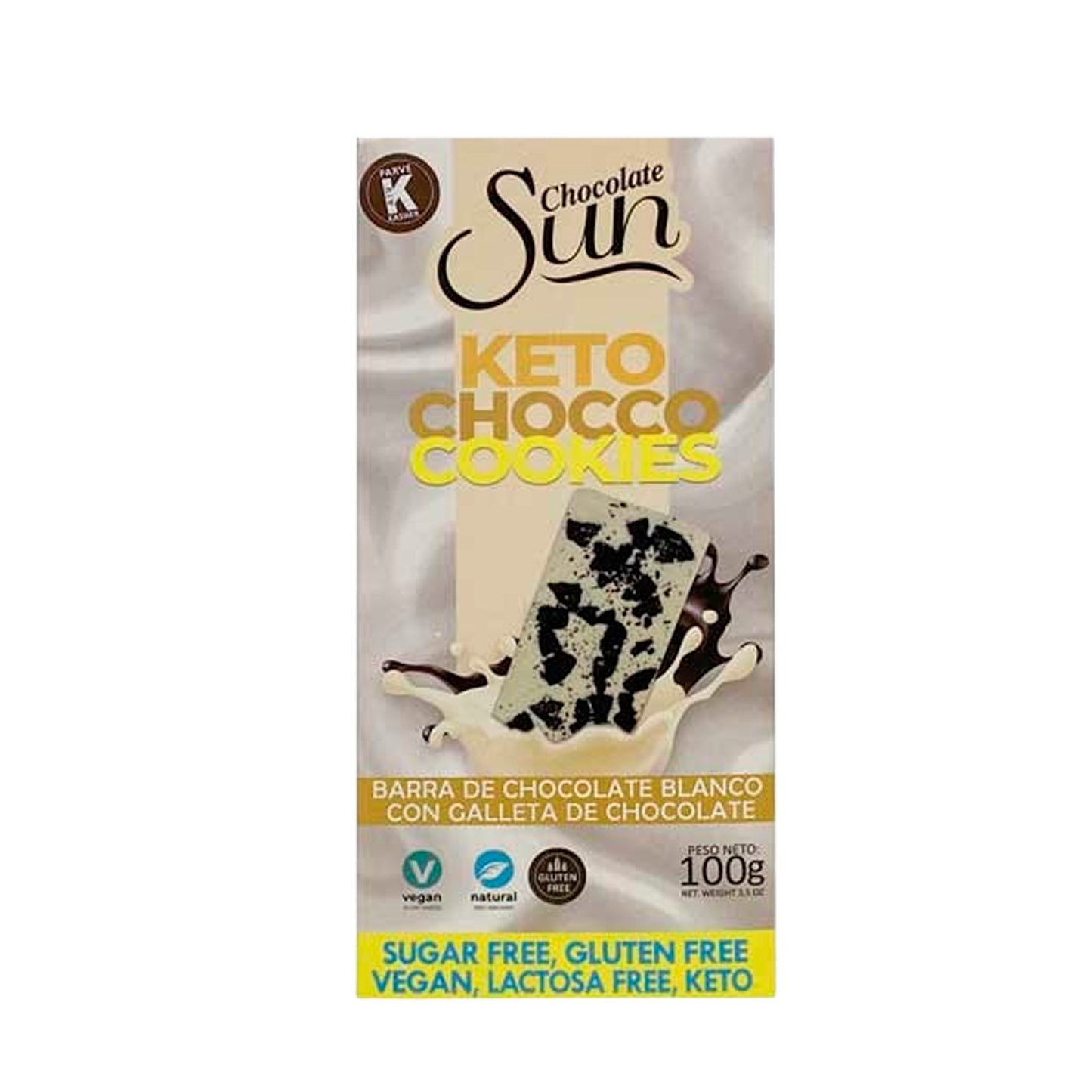 Sun Chocolate Keto Choco Cookies Gluten Free - Sugar Free - Lactosa Free 100 gr