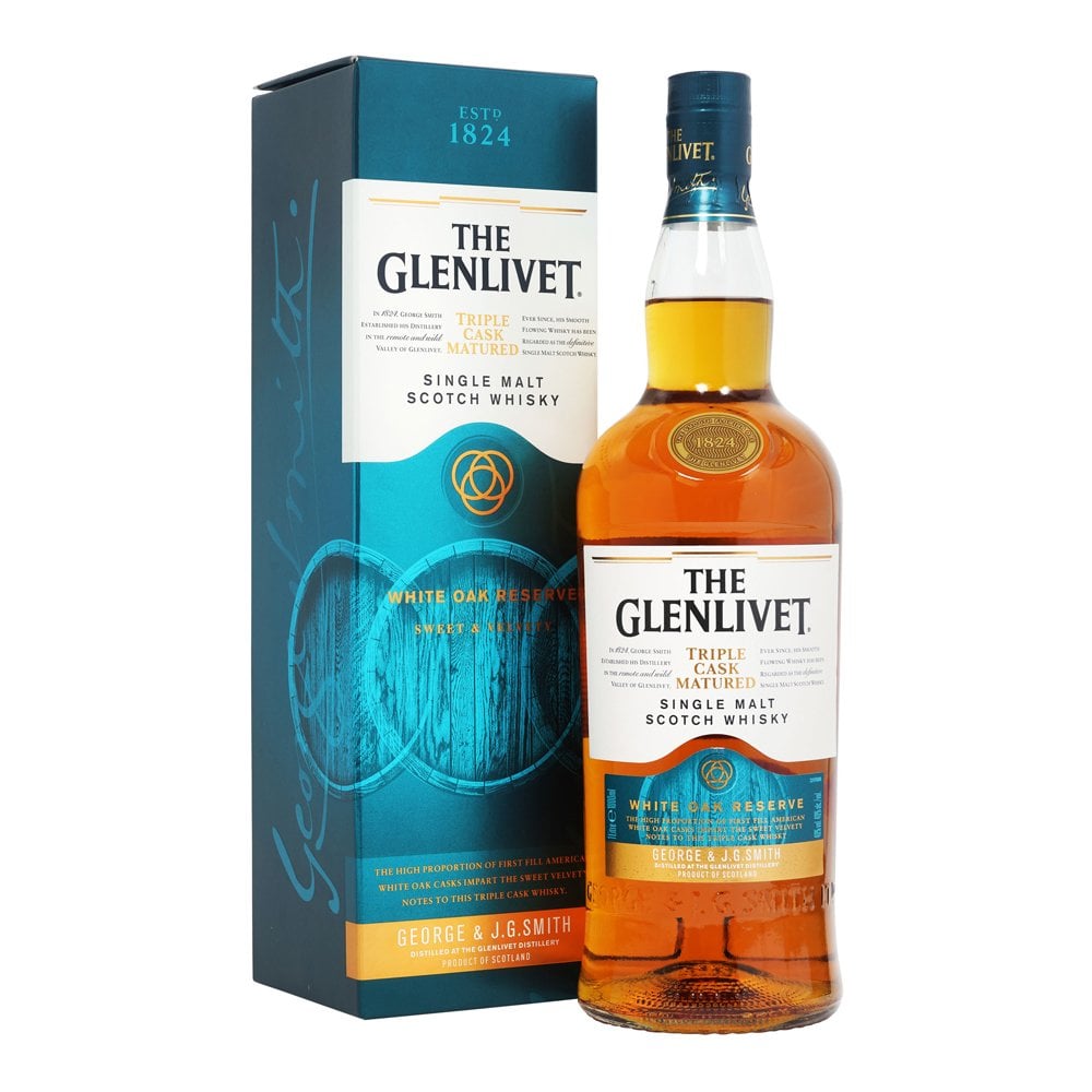 The Glenlivet Single malt scotch whisky white oak reserve 1 Litro