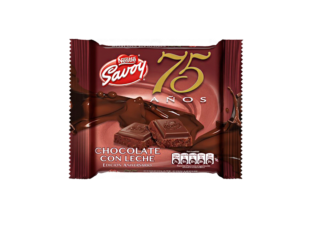 Nestle savoy chocolate con leche 75 años 100 g