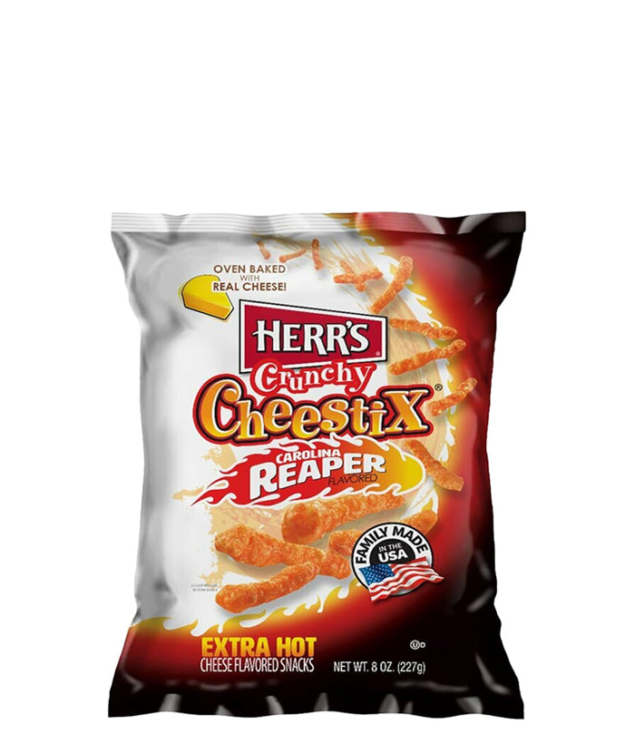 Herr's Crunchy Cheestix Extra Caliente Sabor A Queso 227g