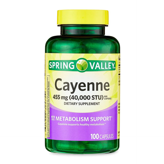 Spring Valley Cayenne (455 mg) 100 Capsulas Blandas