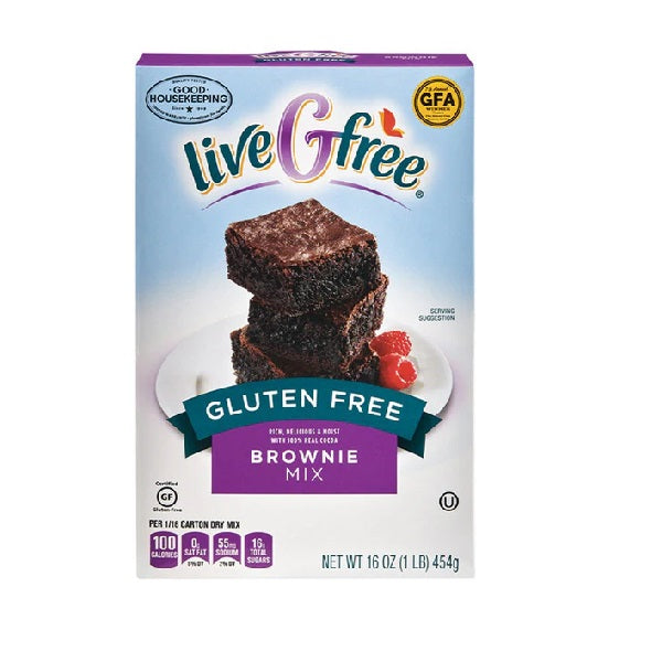 Live Gfree Gluten Free  mercancía Brownie  454g