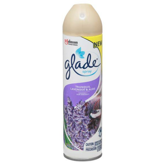 Glade spray ( tranquil lavander & aloe) Ambientador  con aroma a lavanda y aloe