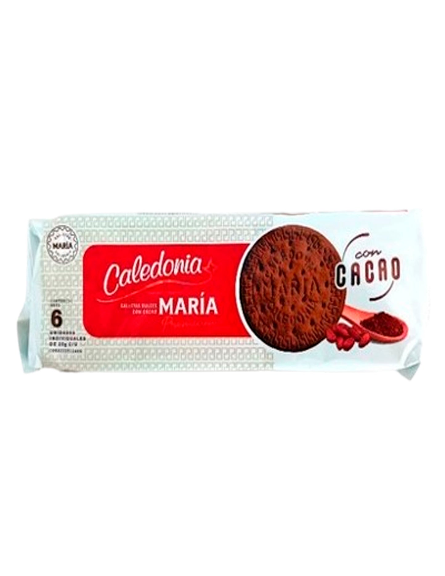 Caledonia Galletas María Premium con Cacao - Presentación de 6 Unidades