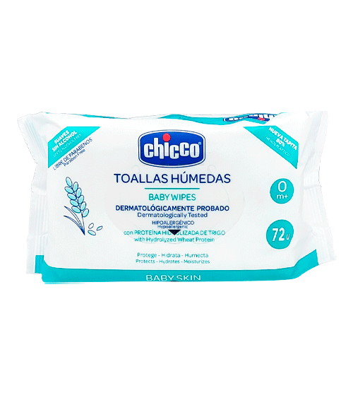 Chicco Toallas Húmedas Con Proteína Hidrolizada De Trigo 72 Unidades