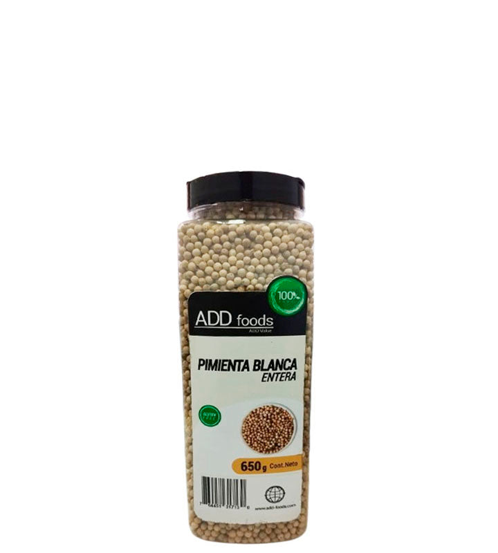 ADD Foods Pimienta Blanca Entera 650g