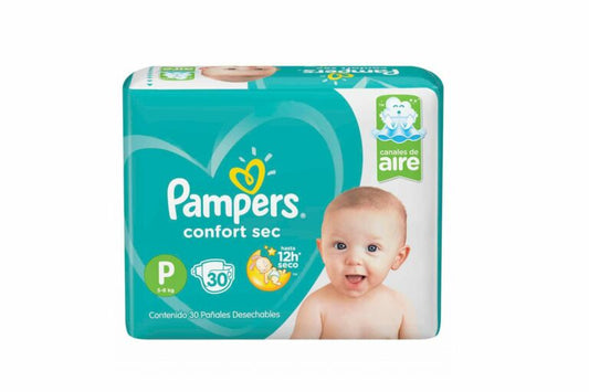 Pañales Pampers Confort sec-Talla P