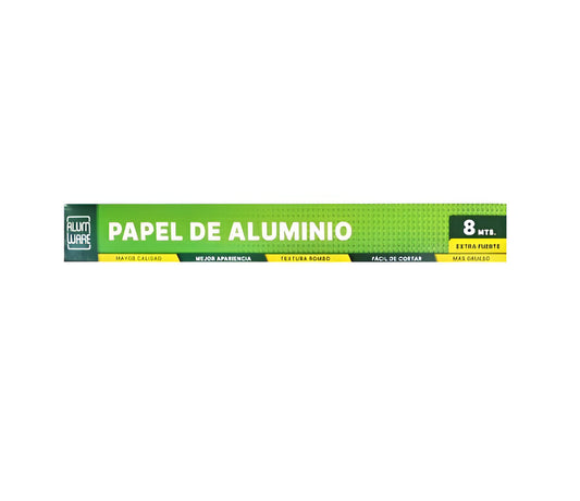 Alumware Papel De Aluminio 8 Mts Extra Fuerte