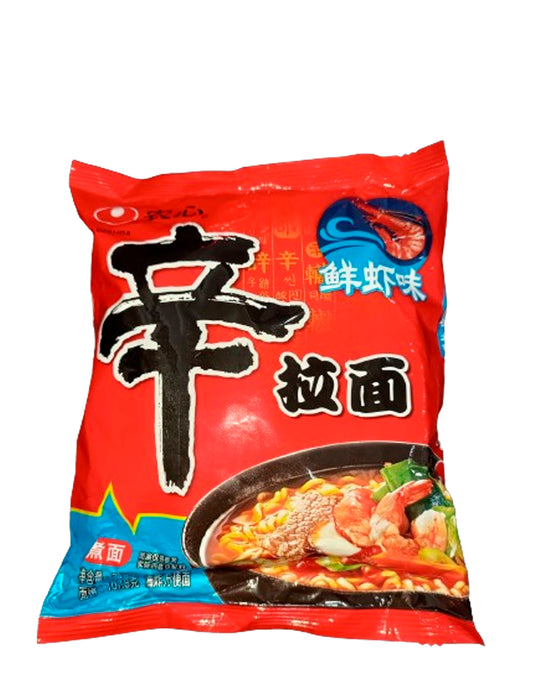 Nongshim ramen picante con sabor a camarón