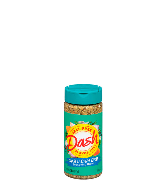 Dash Salt Free Garlic & Herb Seasoning Blend - Mezcla de condimentos sin sal hierbas y ajo 191g