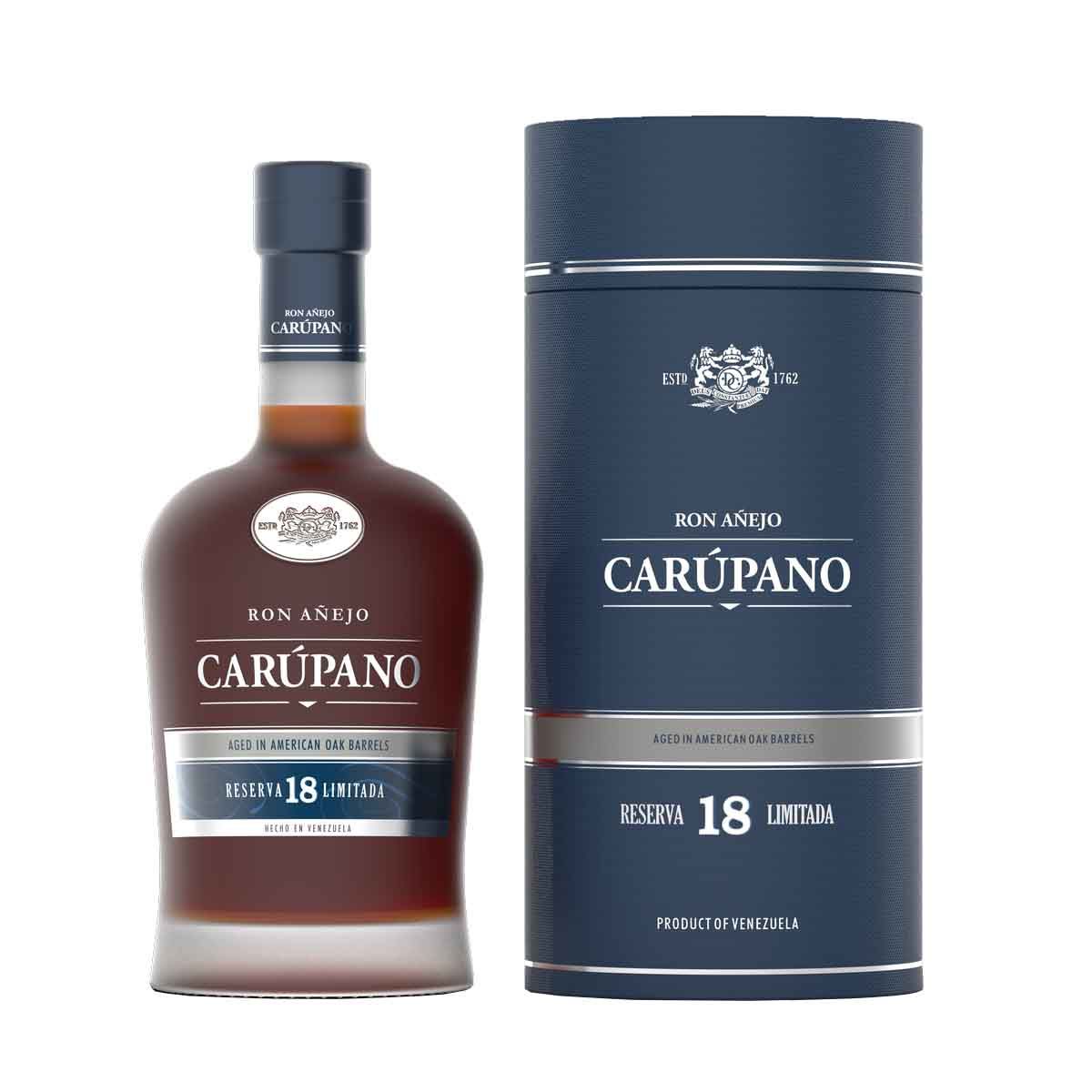 Carúpano 18 años ron añejo reserva limitada 750ml.