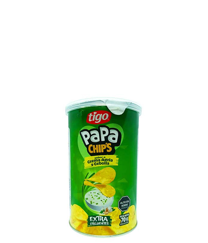 Tigo Papa Chip's Sabor a Crema de Cebolla 70g