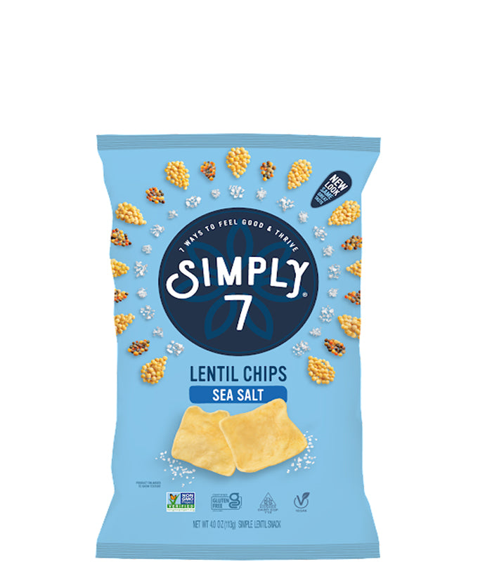 Simply 7 Lentil Chips Sea Salt - Papas Fritas Sabor A Lenteja Con Sal Marina 113g