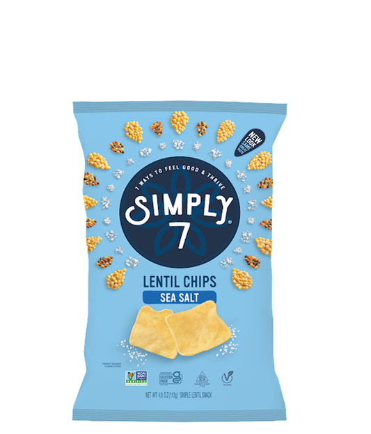 Simply 7 Lentil Chips Sea Salt - Papas Fritas Sabor A Lenteja Con Sal Marina 113g