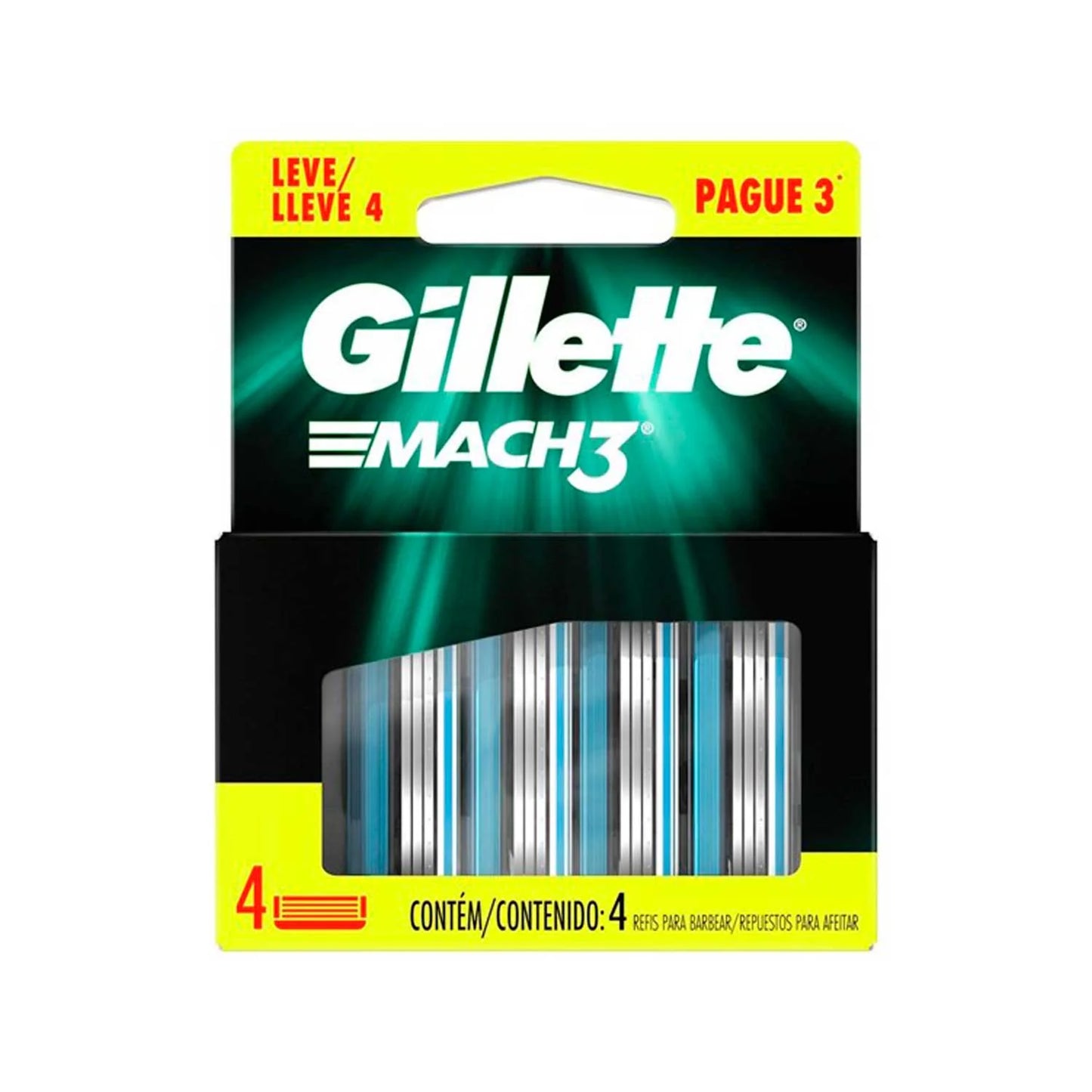 Gillette Mach3 (4 cartuchos de repuesto)