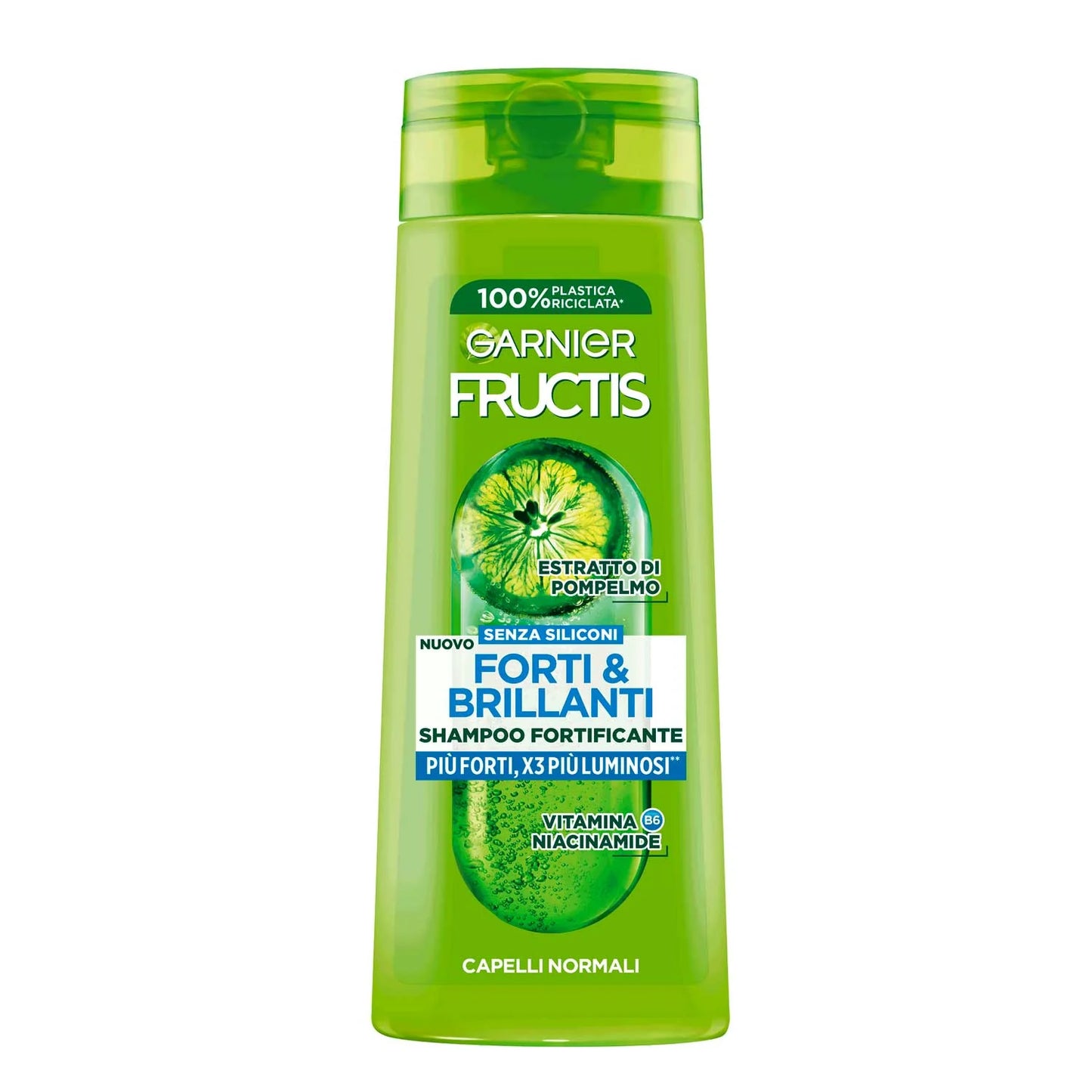 Garnier Fructis Champú Fortificante, Para Cabello Normal, Para Cabello Fuerte y Brillante, Con Extracto de Pomelo y Vitamina B6, Fuerte y Brillante