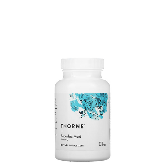 Thorne Ascorbic Acid Vitamina C Dietary Supplement - Suplemento dietético de vitamina C y ácido ascórbico 60 Capsulas