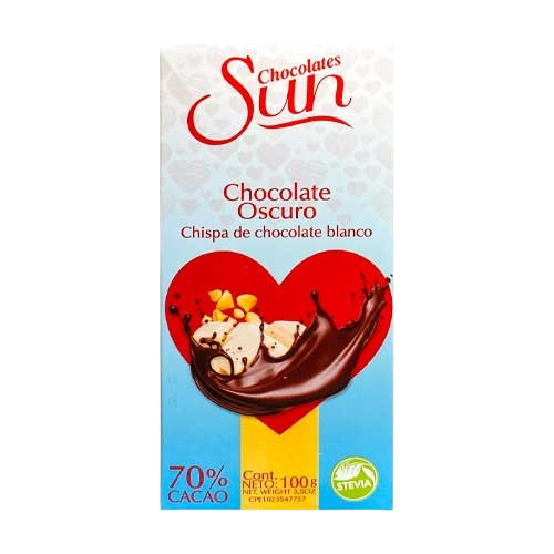 Sun Chocolate Chispa de Chocolate Blanco 70% Cacao Sin Gluten - Sugar Free 100 gr