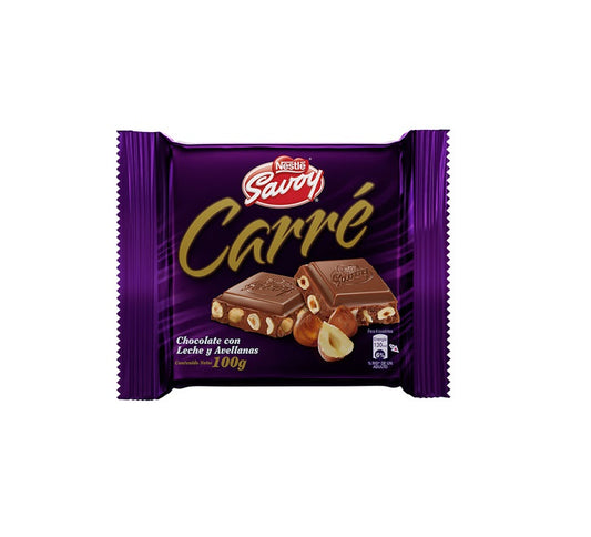 Nestlé Carré Chocolate Con Leche Y Avellanas 100g