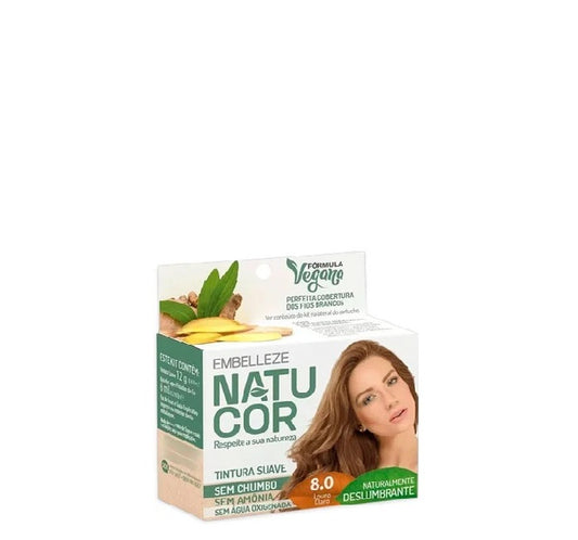 Embelleze Natucor Tinte Vegano 8.0 Louro Claro - Rubio claro