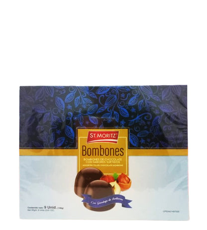 St. Moritz Bombones de chocolate rellenos con crema de chocolate 90g